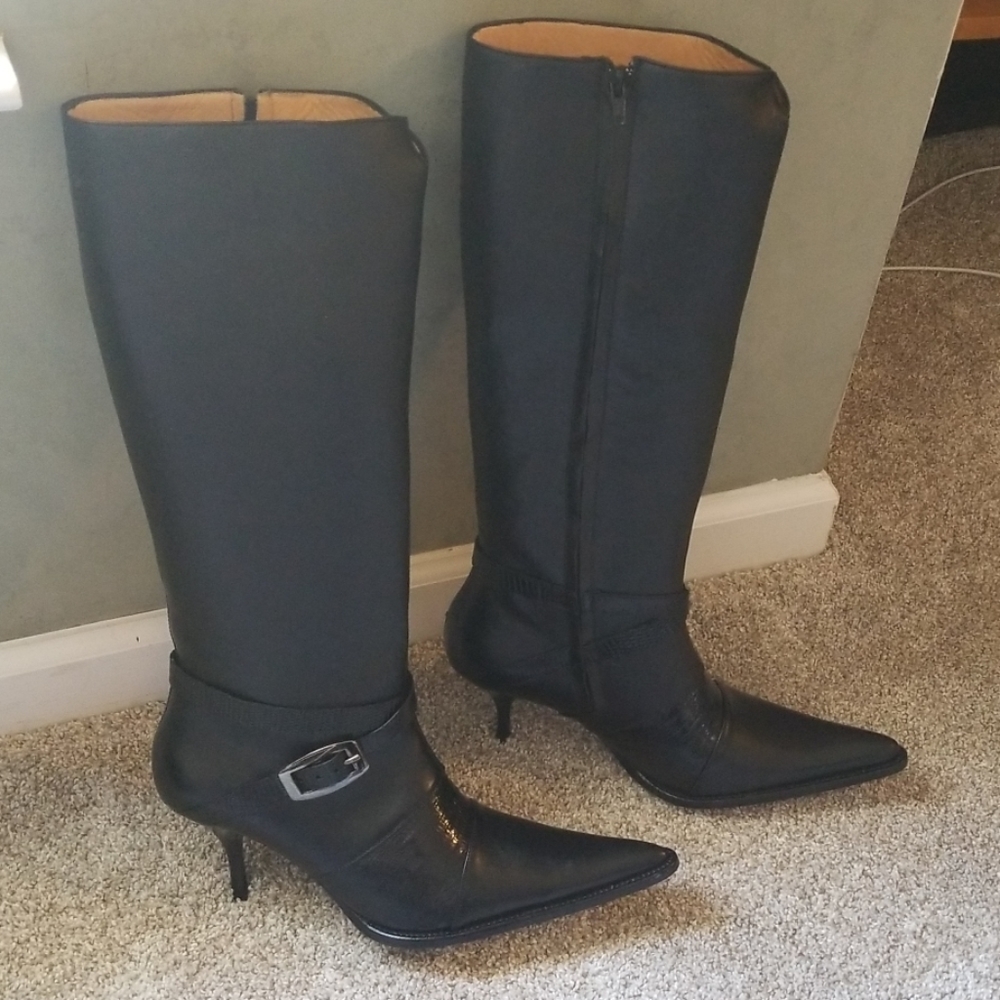 Lagrange black heel boots